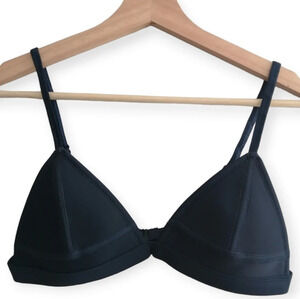 Triangl Swimwear Navy Neoprene Bikini Top Triangle Cups Small *Top Only*